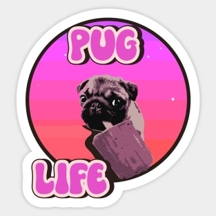 Cute puppy pug dog lover pug life Sticker